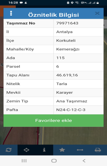KORKUTELİ KEMERAĞZI SATILIK TARLA 90.779 M2